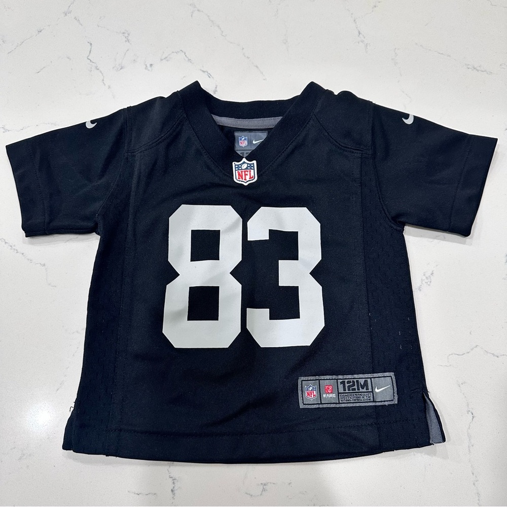 Nike Black Raiders Jersey Athletic Top